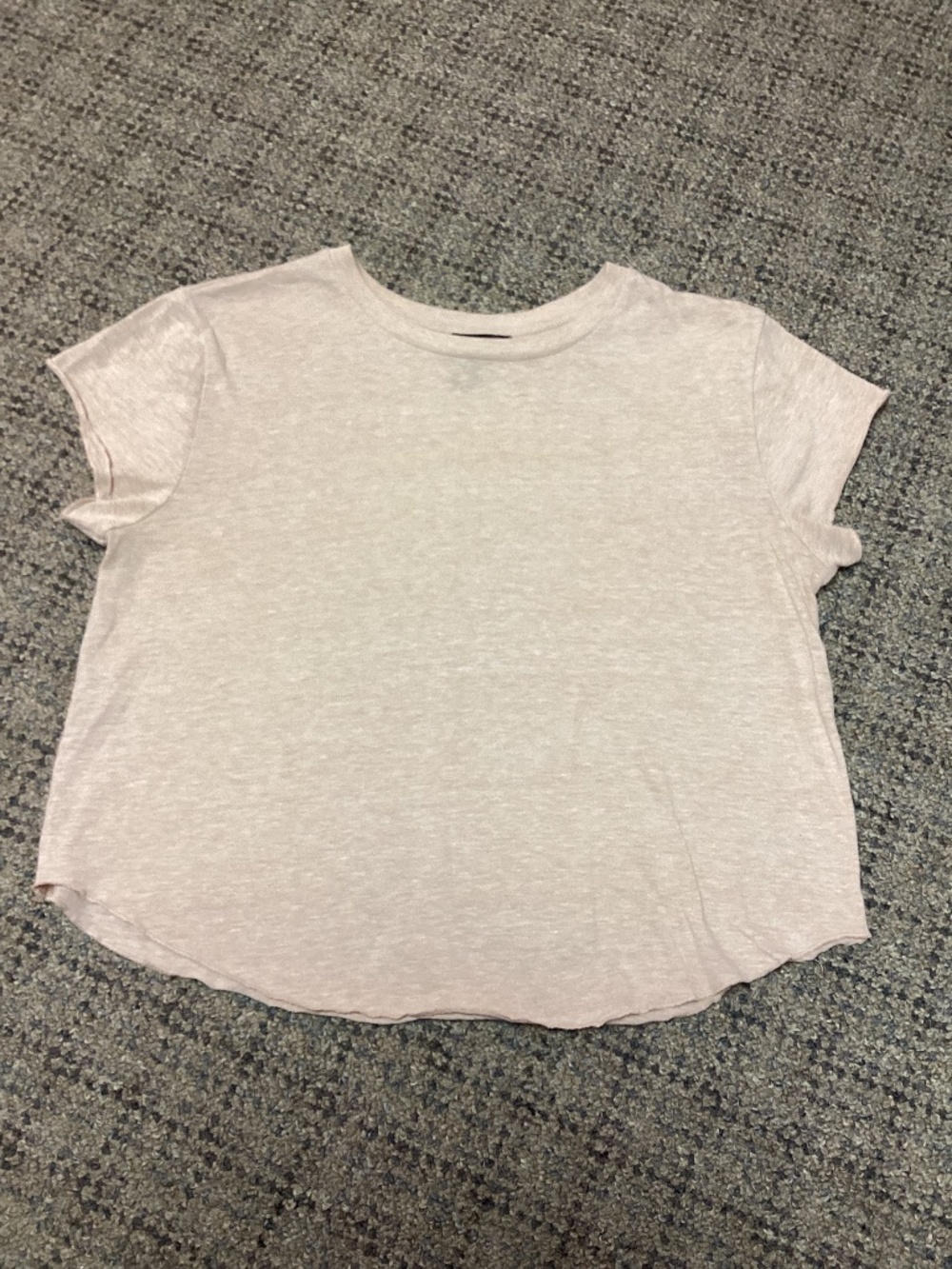 Forever 21 Peach Crop Crewneck Short Sleeve Tee Size Medium
